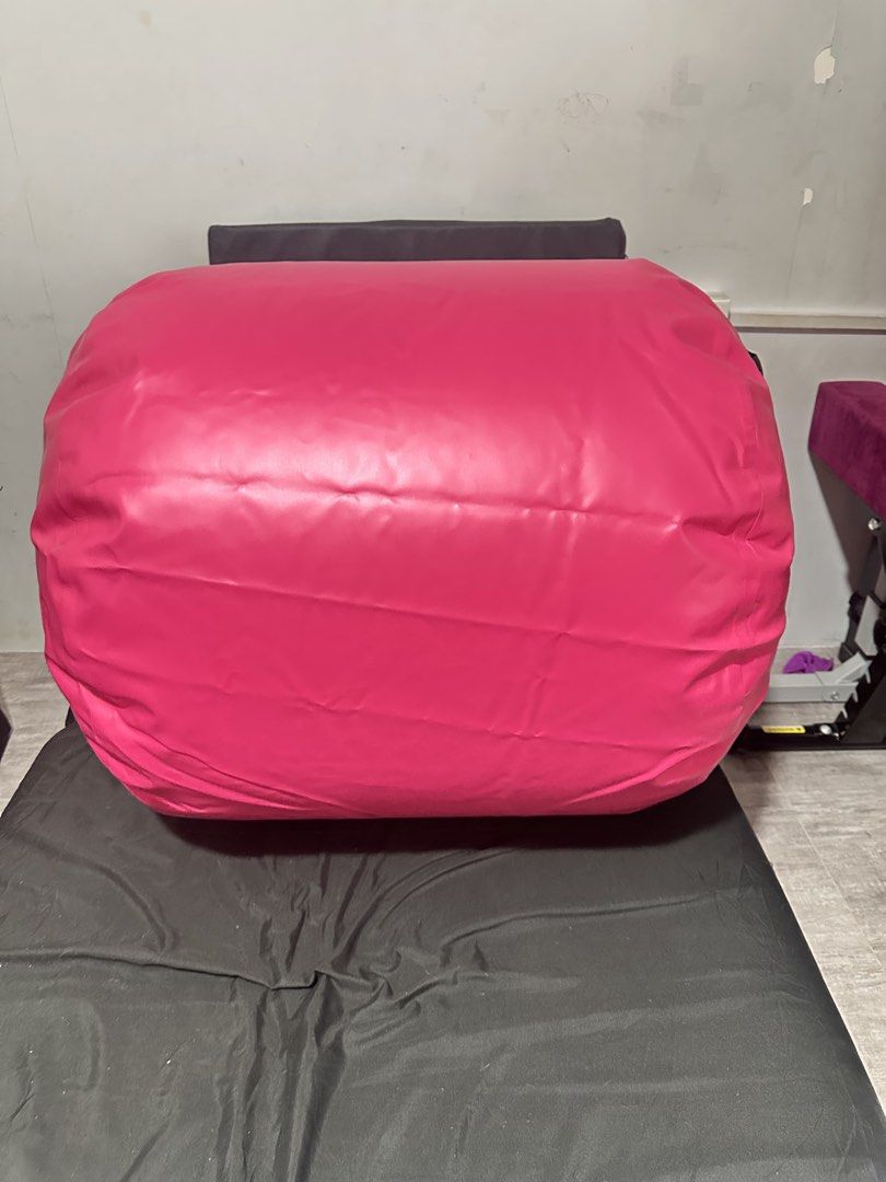 Pink Gymnastics Air Roller Tumbling Training Equipment (Category: Toning & Stretching Accessories) located in Manila. Submitted by jipssky (Listing ID 1463746962, Image 2). Description: Air Pump not included Too big for her age (7 years old) No box na po. - Pink air roller ideal for gymnastics training. - Great for tumbling practice and drills. - Made with durable material. - Easy to inflate and deflate. - Features side handles for convenient por