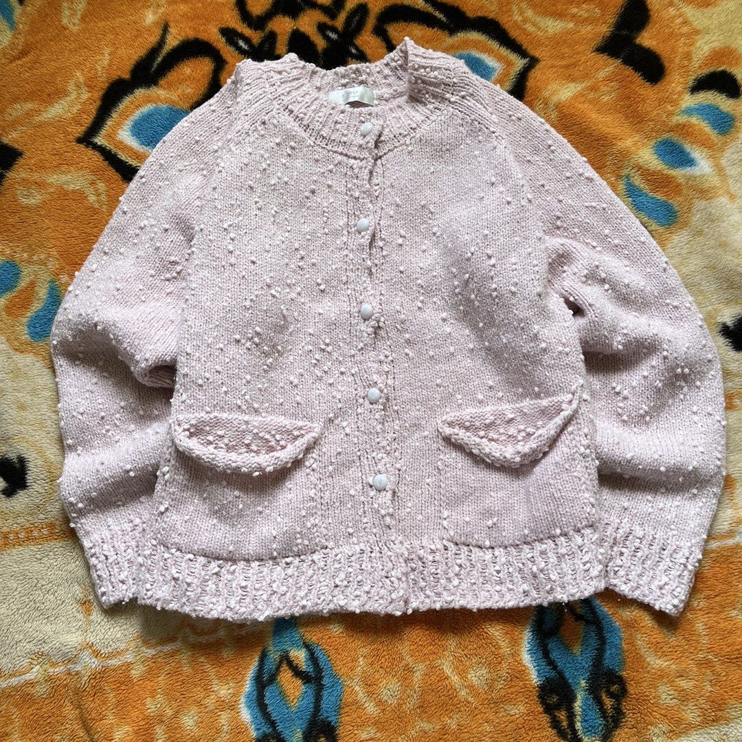 Pink Textured Cardigan (Category: Coats, Jackets and Outerwear) located in Baguio. Submitted by lalesi (Listing ID 1463803775, Image 1). Description: Excellent Condition Medium - Large size No flaws! From box.
