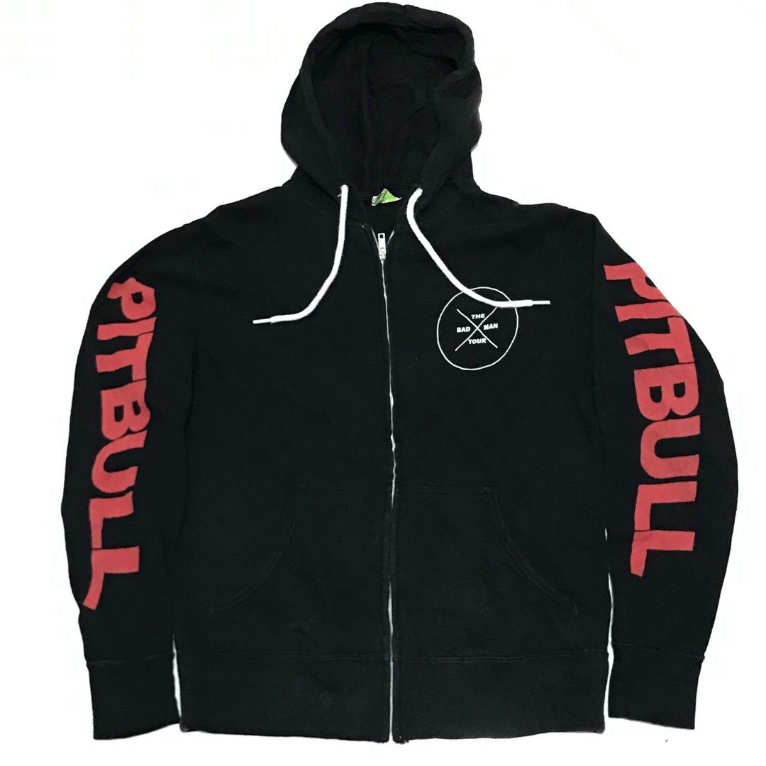 PITBULL FULL ZIP RAP TEE HOODIE JACKET W BACK PRINT MEDIUM (Category: Hoodies) located in Cavite. Submitted by justthrift06 (Listing ID 1463835778, Image 3). Description: DIMENSION 20X28 GOOD CONDITION SHIPPING NATIONWIDE.
