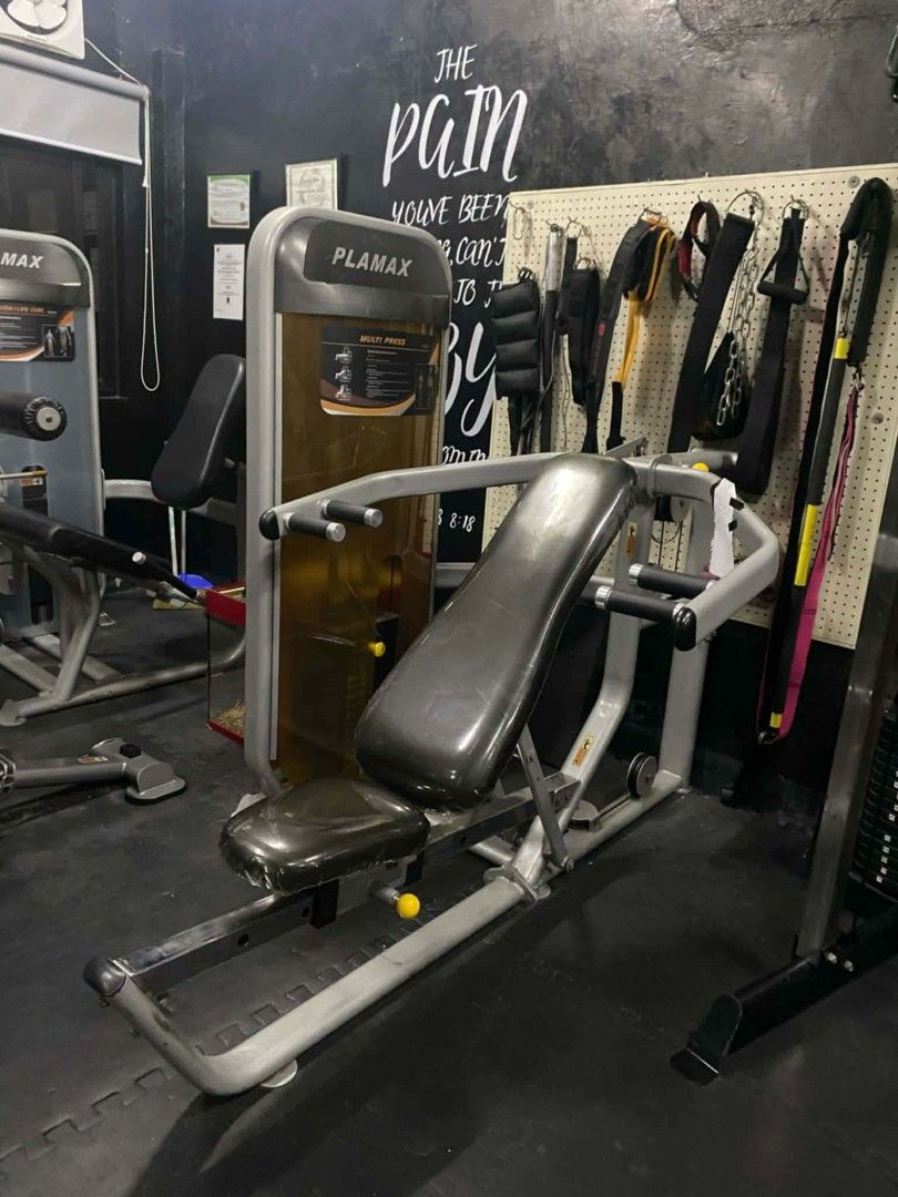 Plamax Multi Press Machine (Category: Cardio & Fitness Machines) located in Manila. Submitted by jessiechua53512 (Listing ID 1463821112, Image 1). Description: (Multi press machine) Impulse brand - Google search the brand Hindi lang basta imported kundi premium quality Selectorize weight stack di na kailangan ng plates..space saver ⬇️ 3 in 1 machine Flat chest press Incline chest press Shoulder press Test all you want 📍 San Pedro Laguna 50k slig