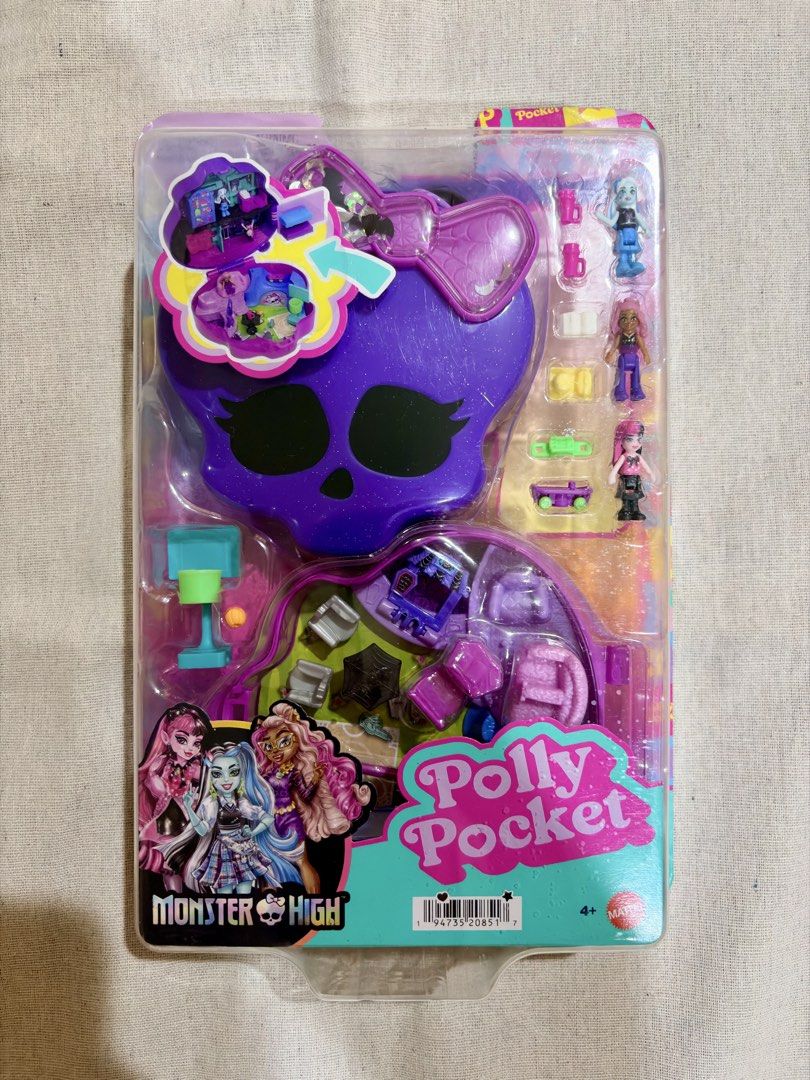 Polly Pocket Monster High (Authentic and Unopened) (Category: Designer & Blind Box Toys) located in Silang. Submitted by delulubean (Listing ID 1463748299, Image 1). Description: Authentic Monster High Polly Pocket Playset (Unopened) - has minor packaging flaws -lalamove & j&t delivery 📍Silang, Cavite.