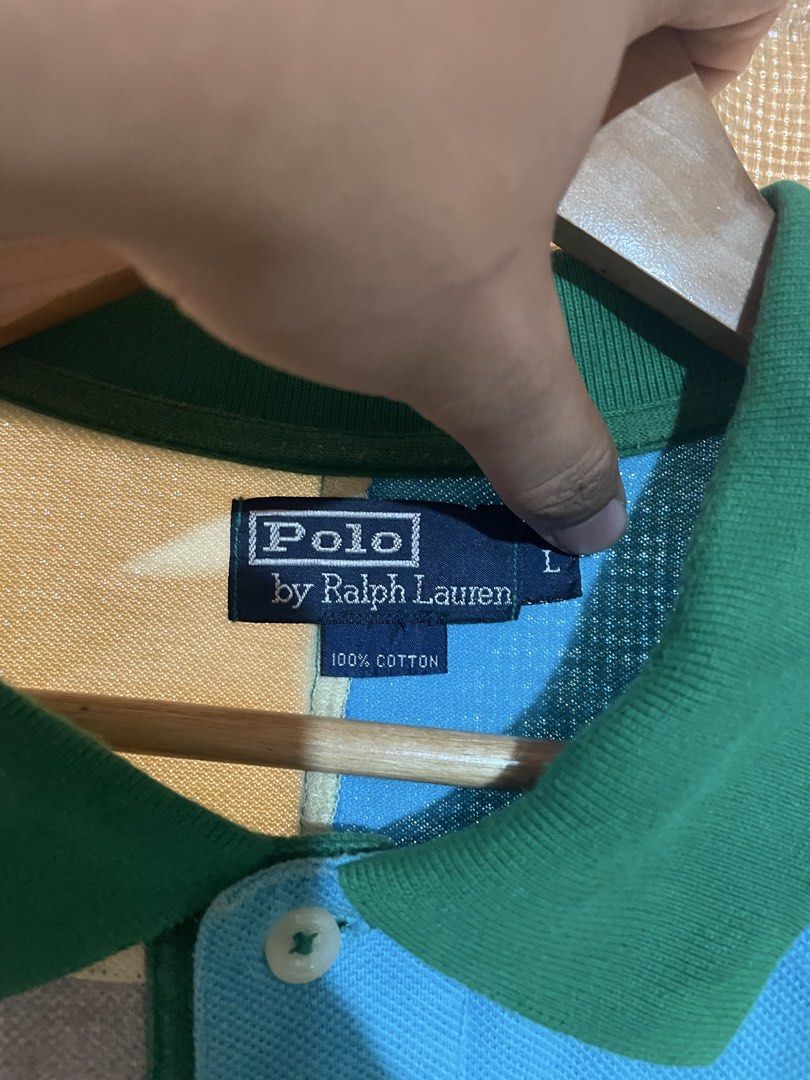 Polo Ralph Lauren Patchwork (Category: Tshirts & Polo Shirts ) located in Cebu City. Submitted by ajwrld (Listing ID 1463804956, Image 2). Description: Polo Ralph Lauren Patchwork Dimension: 23x28.5 back length 31 Need wash Issue: 2 Pinholes .