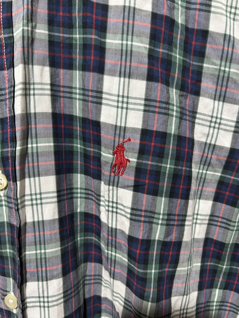 Polo Ralph Lauren Plaid Pattern Button-Down Shirt Size Small (Category: Formal Shirts) located in Maasin. Submitted by throwingreverse (Listing ID 1463884994, Image 3). Description: ✓Washed & ready to wear Size: Small Dimes: L 29 W 20 Issue: None Color rate: 9.5/10 MOP: Gcash Location: SOUTHERN LEYTE.