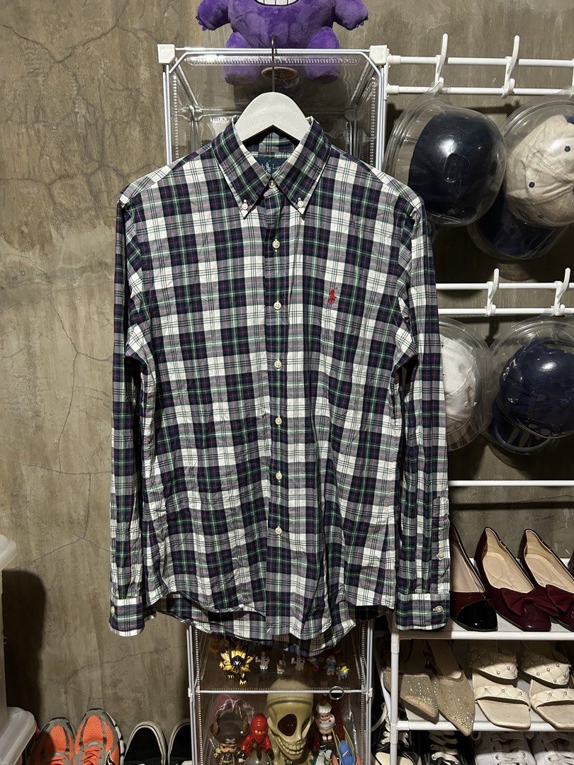 Polo Ralph Lauren Plaid Pattern Button-Down Shirt Size Small (Category: Formal Shirts) located in Maasin. Submitted by throwingreverse (Listing ID 1463884994, Image 1). Description: ✓Washed & ready to wear Size: Small Dimes: L 29 W 20 Issue: None Color rate: 9.5/10 MOP: Gcash Location: SOUTHERN LEYTE.