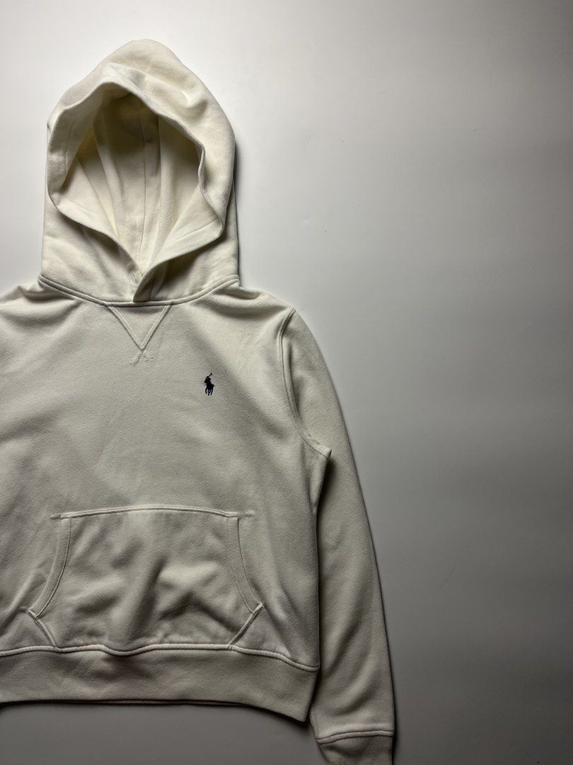 Polo Ralph Lauren Pullover Hoodie (Category: Coats, Jackets and Outerwear) located in Manila. Submitted by streetsavvy (Listing ID 1463826684, Image 2). Description: Polo Ralph Lauren Pullover Hoodie Size: Medium Width: 20” Length: 22” Shoulder: 16” Sleeve Length: 24” Hem: 18” Measured in Inches Condition: very good condition with signs of use Flaw: Minor lints.