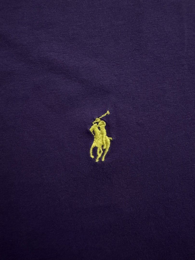 Polo Ralph Lauren T-Shirt (Category: Tshirts & Polo Shirts ) located in Quezon City. Submitted by vaniefiel (Listing ID 1463778083, Image 2). Description: For Sale! Authentic Polo Ralph Lauren T-Shirt Size: Small on tag Fits up to medium size Color: Purple with yellow small pony Check pictures for actual size dimensions Location: QC Batasan Hills MOP: Gcash Message now for more details, Thanks!.