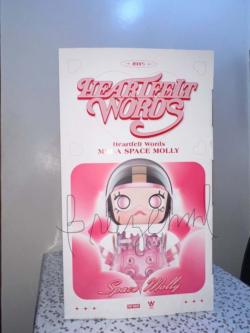 Popmart Mega Space Molly Heartfelt Words 1000% (Category: Designer & Blind Box Toys) located in Quezon City. Submitted by kikayandbeyondbybreezemnl (Listing ID 1463904368, Image 3). Description: Opened to confirm but brand new. Unused. Brown box included..