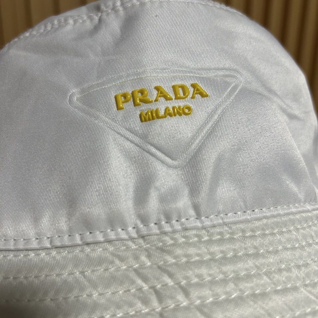 PRADA - NYLON BUCKET HAT (Category: Luxury Accessories) located in Dasmarinas. Submitted by pseudonym. (Listing ID 1463768535, Image 3). Description: PRADA - NYLON BUCKET HAT size MEDIUM EXCELLENT CONDITION CUT MAIN TAG feel free to inquire quick replies.