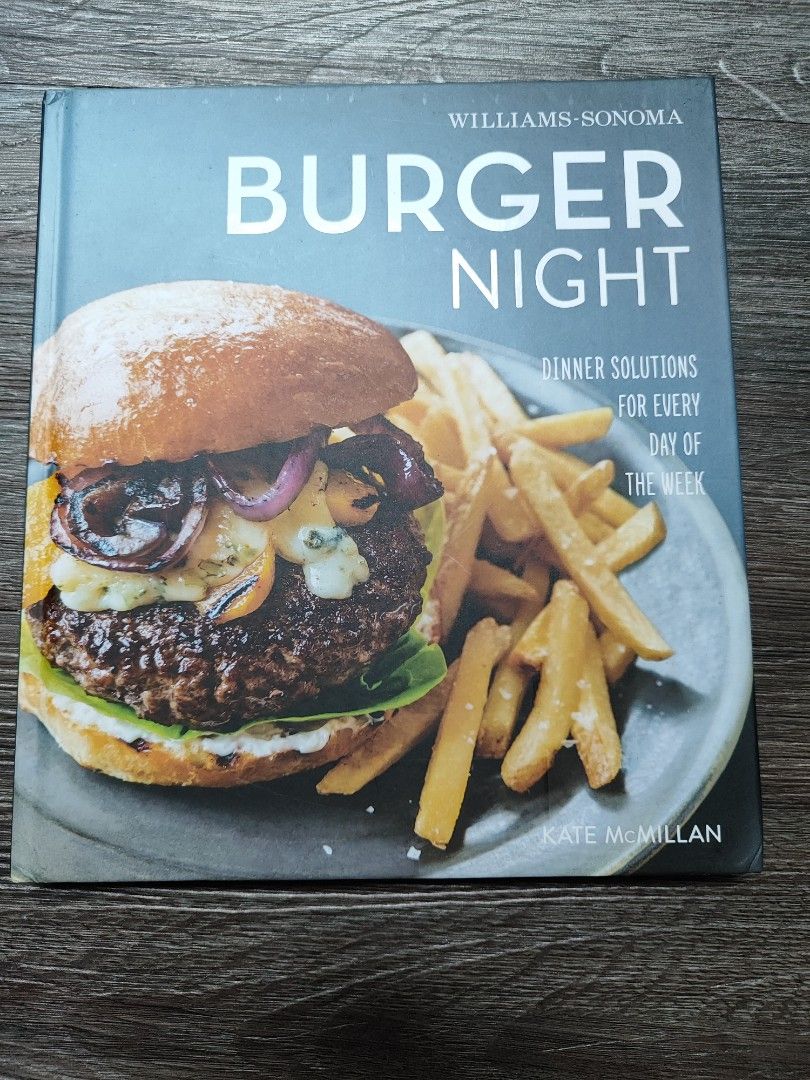 PRELOVED COOKBOOKS BURGER NIGHT RECIPES (Category: Storybooks) located in Antipolo. Submitted by frost.bite (Listing ID 1463863617, Image 1). Description: .
