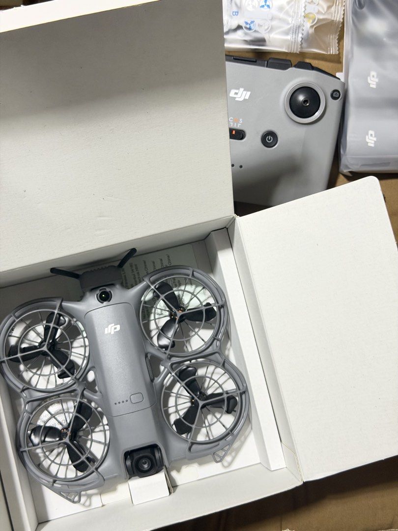PRE-OWNED LIKE NEW | Dji Neo 2 Fly More Combo (Category: Drones) located in Binan City. Submitted by perfsloveph (Listing ID 1463792598, Image 1). Description: Used once. With warranty. Complete set. Inclusions: * DJI Neo 2 aircraft ×1 * DJI RC-N3 Remote Controller ×1 * DJI Neo 2 Intelligent Flight Battery ×3 * DJI Neo 2 Two-Way Charging Hub ×1 * DJI Neo 2 Spare Propellers (pair) ×1 * DJI Neo 2 Propeller Guard (pair) ×1 * DJI Neo 2 Digital Transc