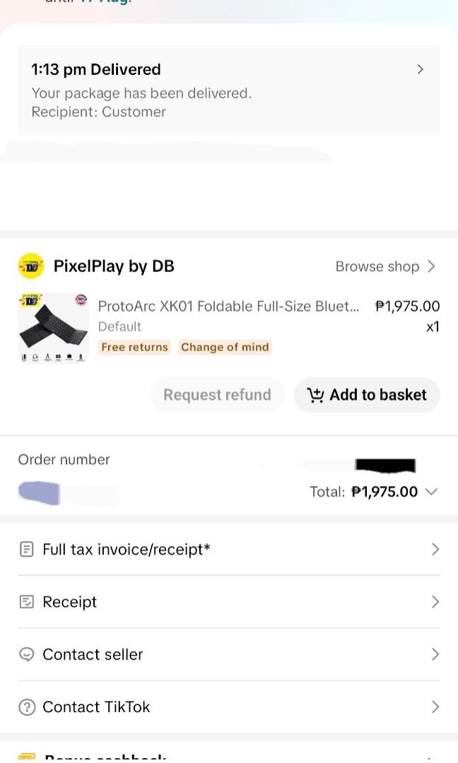 ProtoArc XK01 Foldable Full-Size Bluetooth Keyboard | 105 Keys (Category: Computer Keyboard) located in Makati City. Submitted by happycirclesph (Listing ID 1463929396, Image 1). Description: Selling my ProtoArc XK01 Foldable Full-Size Bluetooth Keyboard. ✨ Features: Full-size 105-key layout Built-in numeric keypad Tri-fold / foldable design Bluetooth connection — supports up to 3 devices Quiet scissor-switch keys USB-C rechargeable Lightweight a