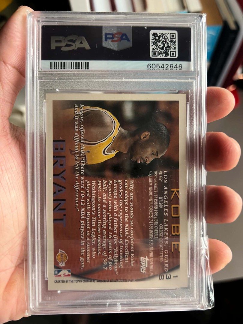 Kobe Bryant 138 (Category: Graded Singles) located in Quezon City. Submitted by mustcopmnl (Listing ID 1463802906, Image 2). Description: Kobe RC Topps PSA 10 Obo 200k .