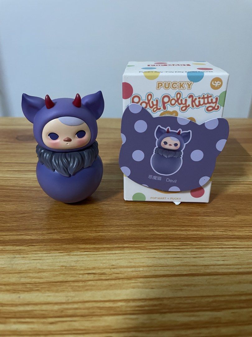 Pop Mart PUCKY Poly Poly Kitty - Devil (Category: Designer & Blind Box Toys) located in Caloocan City. Submitted by noahlpaca (Listing ID 1463892109, Image 1). Description: - Authentic Pucky Poly Poly Kitty Devil blind box figure from Pop Mart - Adorable devil design - Comes with original box - Includes character card - Ideal for Pucky fans and collectors.