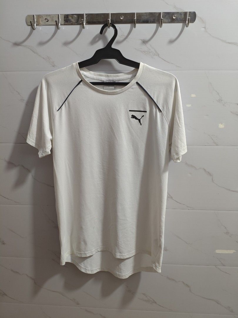 Puma Way White Classic Men Tshirt (Category: Shirts) located in Baguio. Submitted by cool_chic (Listing ID 1463804595, Image 1). Description: Puma Way White Classic Men Tshirt Color Rate 9.5/10 Flaw Minimal Hole And Stain Complete Tags Dri Fit Cotton Tela Machine Washed Size XL Dimes 22 Width 28 Length Price P189.