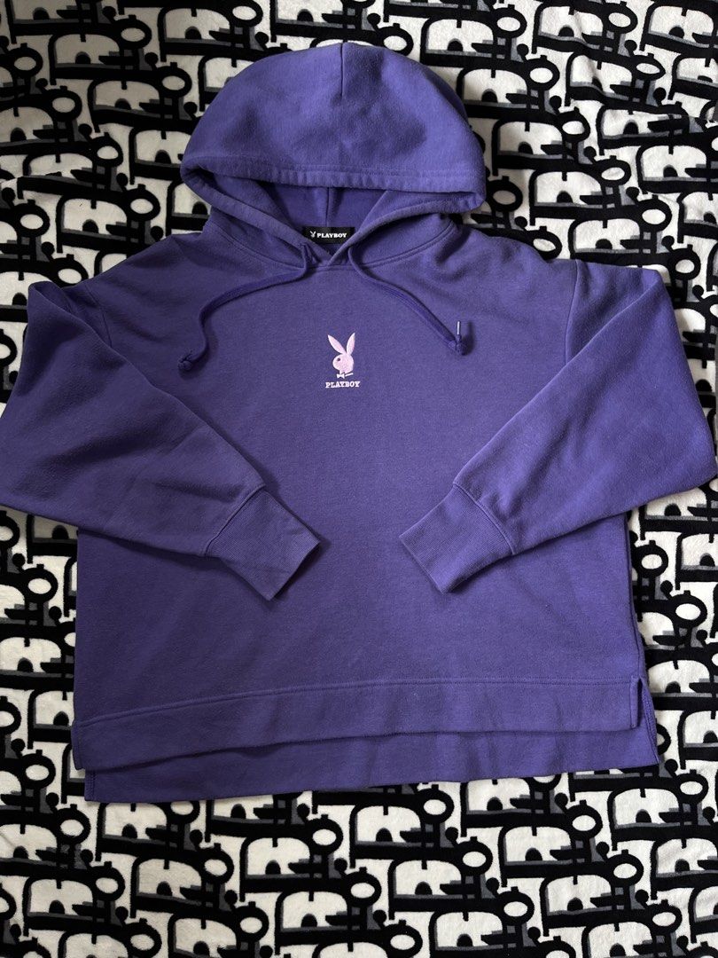 Purple Playboy Hoodie (Category: Coats, Jackets and Outerwear) located in Silang. Submitted by kristan.asian (Listing ID 1463816069, Image 1). Description: -Size: Medium -Dimes: 24x23 front, 26 back - Classic purple Playboy hoodie - Embroidered bunny logo on chest - Drawstring hood for adjustable fit - Ideal for stylish, street wear everyday -Color may vary due to lighting 📍Silang,Cavite 249 only! + sf if malayo .