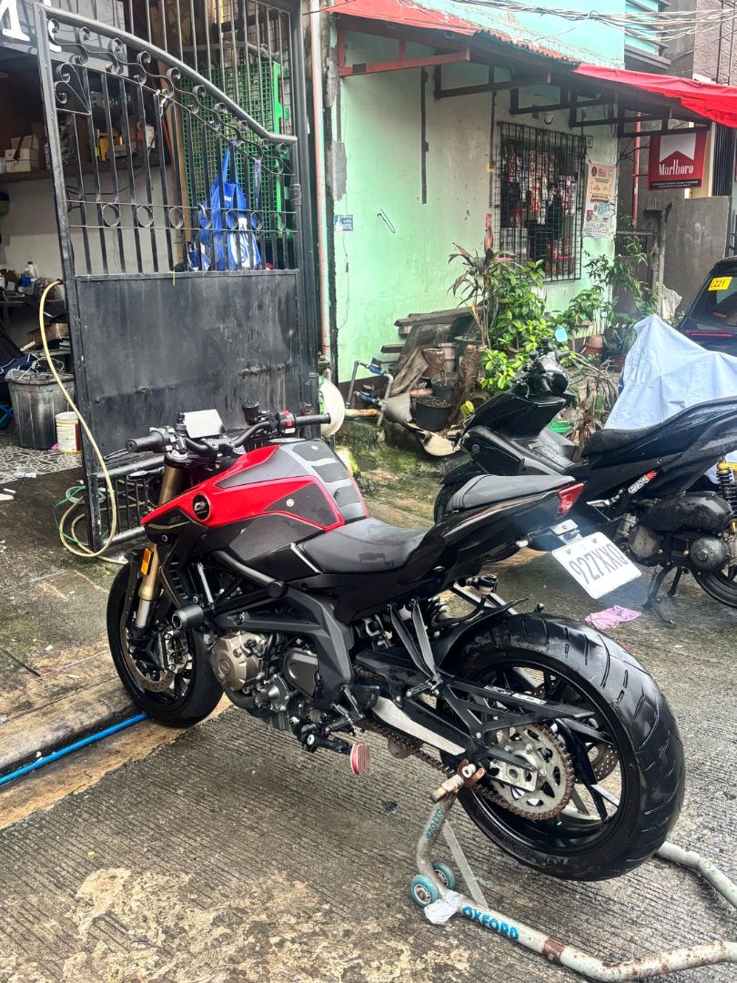 QJ motor SRK 600 GS (Category: Motorbikes for Sale) located in Caloocan City. Submitted by iampodave0620 (Listing ID 1463895749, Image 3). Description: QJ motor. SRK600 inline 4 2025 model 6400 lng ang odo Mini Driving Light Side stand enlarger Brembo Caliper F/R Brembo Break Master Marzocchi front forks KYB rear Shock Dual ABS Rizoma side mirror (Dynamic) Original Spool Slider Guard Keyless Reg until 2028 Last May 2026 PMS may resibo po galing C