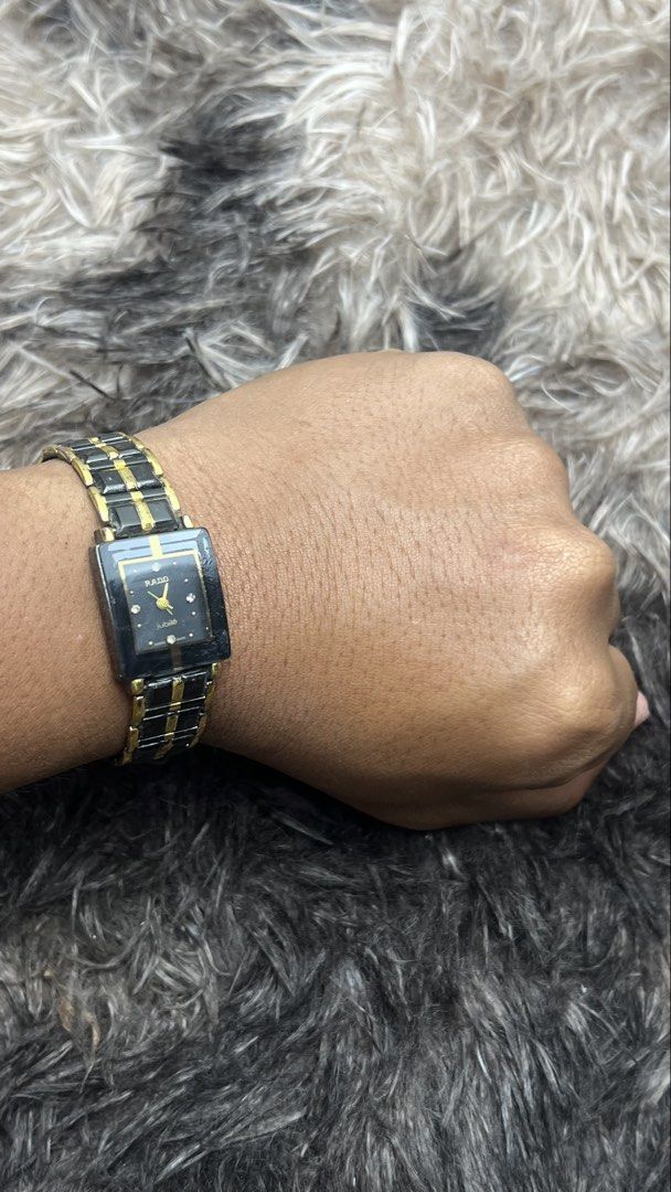 RADO JUBILE (Category: Luxury Watches) located in Manila. Submitted by reclaim.13 (Listing ID 1463870366, Image 1). Description: RADO JUBILE MENS WATCH - 100% Authentic - Reference 1600282/R28204162 - Black and Gold tone - not working but need services - good condition.