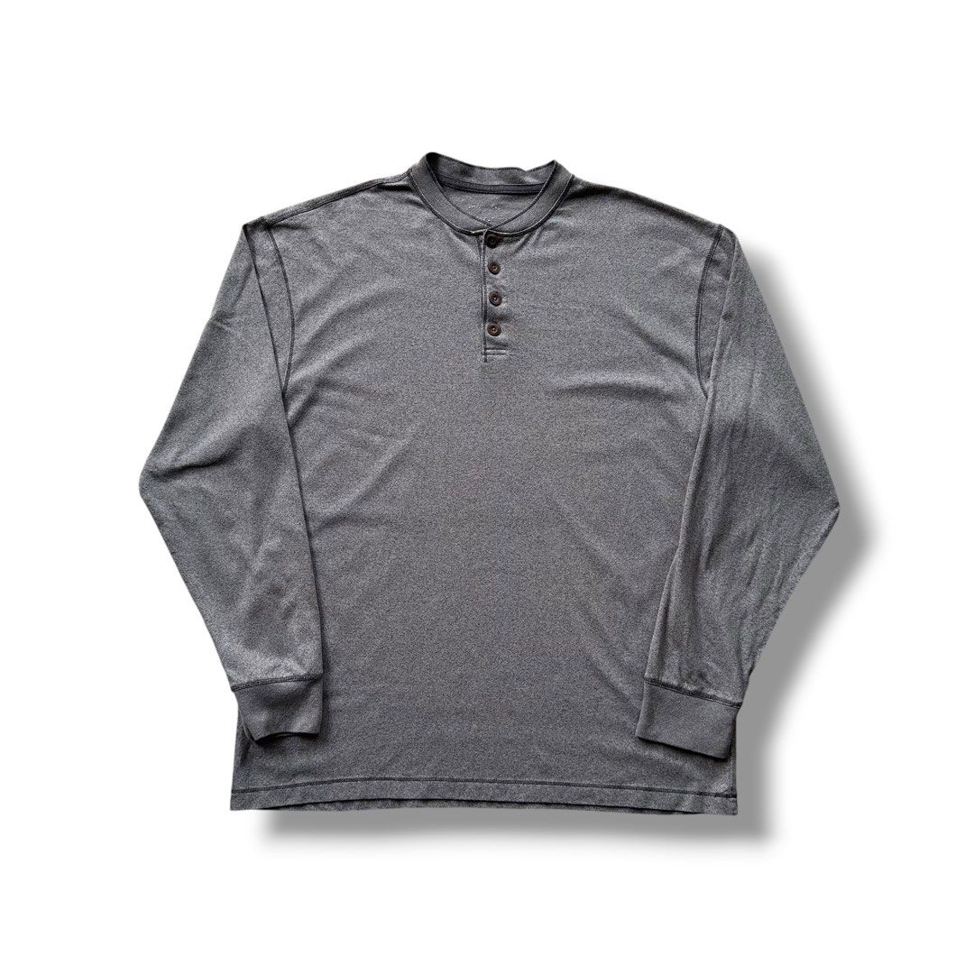 Random Gray Henley Long Sleeve Shirt (Category: Coats, Jackets and Outerwear) located in Binan City. Submitted by jotlog (Listing ID 1463877352, Image 1). Description: Width: 22 Length: 27 . Condition: 8.5/10 . Check pics for the details & condition of the item . Disclaimer: -Not affiliated with listed brands. All rights belong to their owners. .