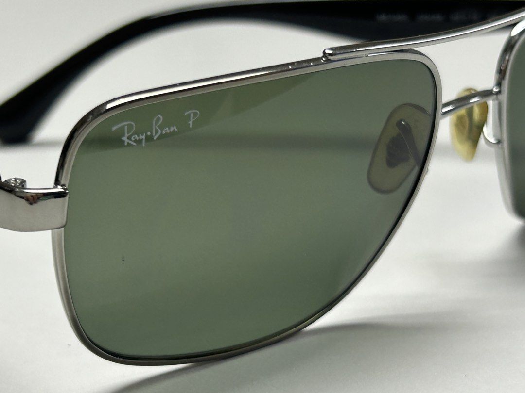 Ray-Ban RB3483 Polarized Aviator Sunglasses (Category: Sunglasses & Eyewear) located in Quezon City. Submitted by cathygatch (Listing ID 1463841432, Image 2). Description: - Authentic Ray-Ban Aviator Sunglasses - Model: RB3483 - Polarized Green Tint Lenses - Silver Metal Frame with Black Arms - Size: 60-16-3P - Ideal for Sunny Days & Eye Protection.