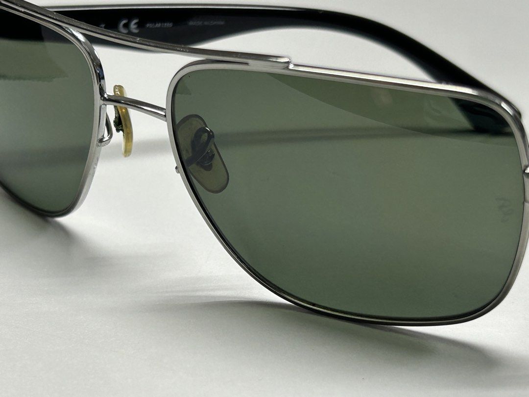 Ray-Ban RB3483 Polarized Aviator Sunglasses (Category: Sunglasses & Eyewear) located in Quezon City. Submitted by cathygatch (Listing ID 1463841432, Image 1). Description: - Authentic Ray-Ban Aviator Sunglasses - Model: RB3483 - Polarized Green Tint Lenses - Silver Metal Frame with Black Arms - Size: 60-16-3P - Ideal for Sunny Days & Eye Protection.