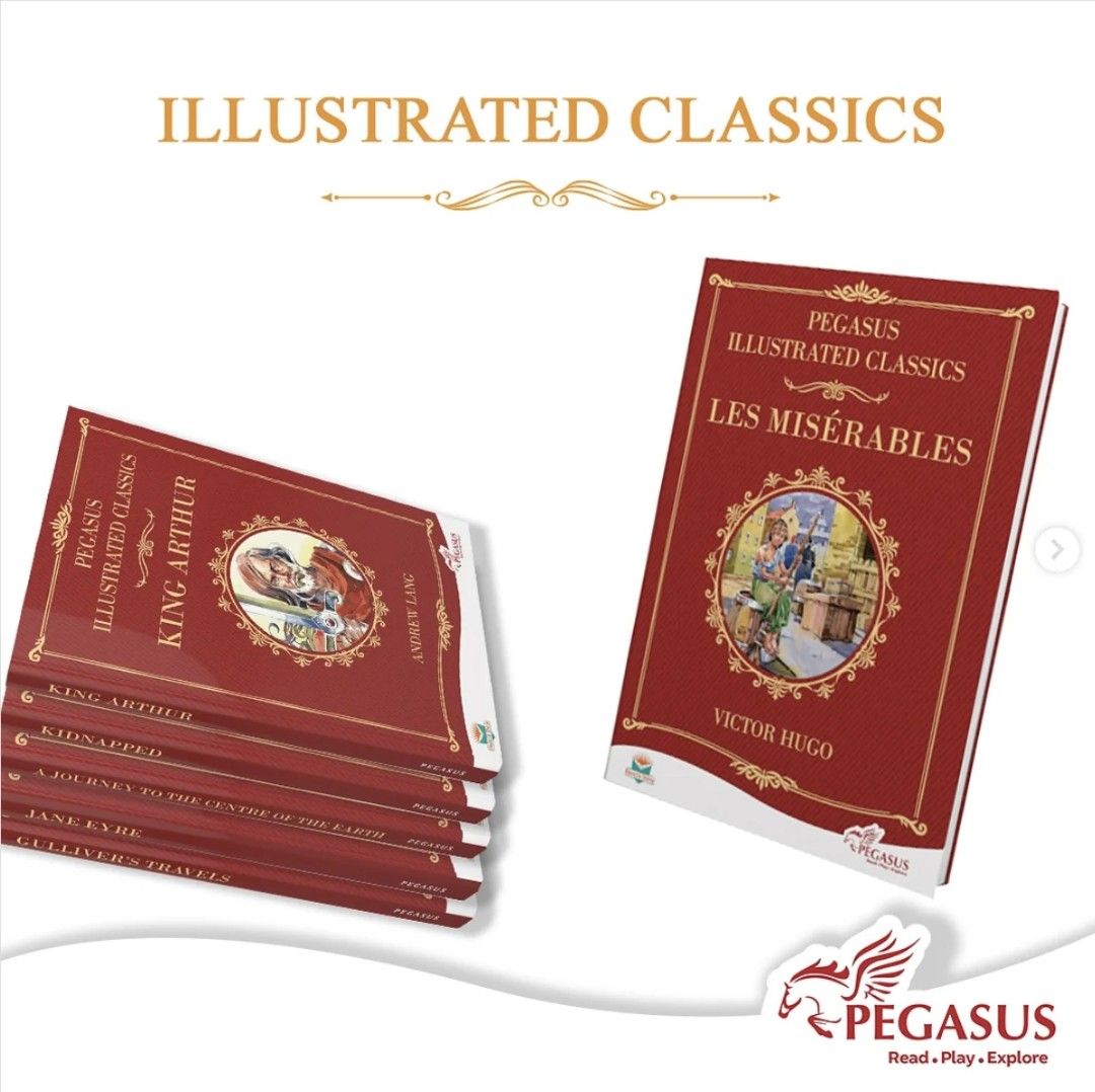 [READ DESCRIPTION] PEGASUS ILLUSTRATED CLASSICS (Category: Children's Books) located in Angeles City. Submitted by trustsuki (Listing ID 1463895687, Image 1). Description: 🍀 ꒰ wts lfb ph only .ᐟ ˚♡ ꒱ ‼️ read before buying ♡ PEGASUS ILLUSTRATED CLASSICS ♡ available • TWENTY THOUSAND LEAGUES UNDER THE SEA • GREAT EXPECTATIONS • LES MISÉRABLES (1pc left) • A JOURNEY TO THE CENTRE OF THE EARTH • Around the world in 80 days • THE Three Musketeers • A
