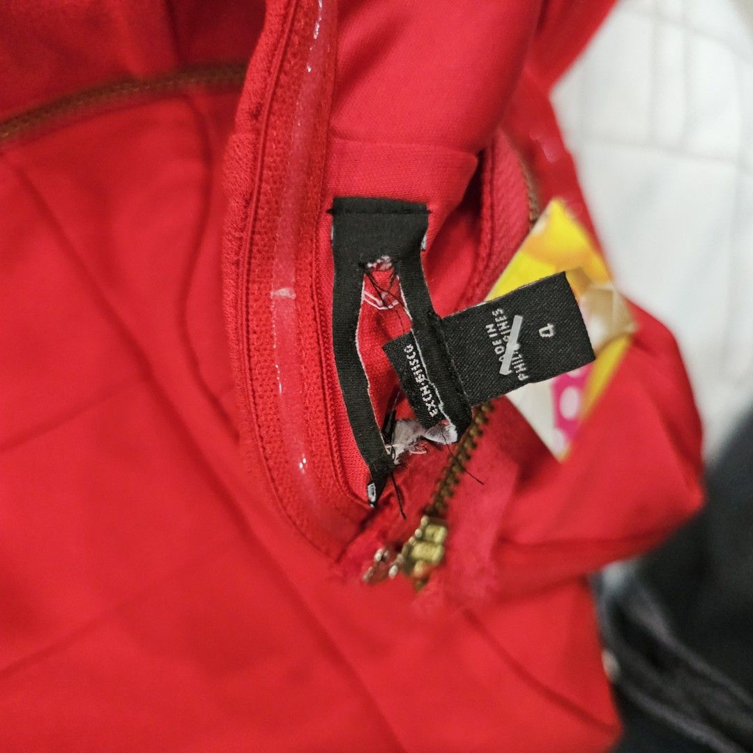 Red Sweetheart neckline Jumpsuit (Category: Jumpsuits) located in Makati City. Submitted by goldenbird.001 (Listing ID 1463888669, Image 2). Description: - Vibrant red jumpsuit - Cropped leg length - Defined waistband for a flattering fit - Convenient back zipper closure.