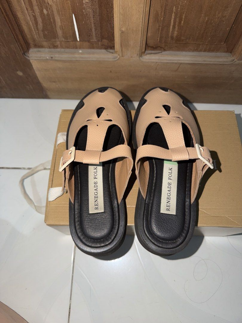 Renegade Folk Mules Nude (Category: Sandals) located in Agoo. Submitted by azaaaaaa (Listing ID 1463866903, Image 2). Description: used once rfs: needs bigger size.