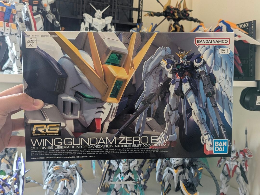 RG Gundam Wing Model Kits (Category: Gundam & Model Kits) located in Quezon City. Submitted by eomsan (Listing ID 1463783966, Image 2). Description: PLEASE READ BEFORE INQUIRY FOR SALE ONLY, WYSIWYG 1/144 RG Bandai Gundam Wing Kits 1. RG Gundam Epyon (Built, complete parts) - 1800 2. RG Gundan Wing Zero TV - 2500 3. RG Gundam Wing Zero EW - 2000 BUNDLE PRICE - 6100 ✅Unbuilt kits, unless stated ✅Complete parts ✅Other kits comes with decals & stick
