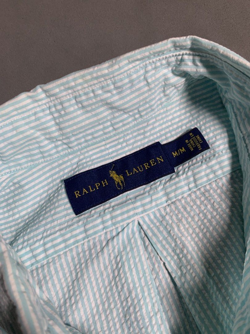RL short sleeve button up (Category: Tshirts & Polo Shirts ) located in Manila. Submitted by thriftdoseph (Listing ID 1463883035, Image 3). Description: Size M on tag 21x30 Issue small scratch(see last pic) .