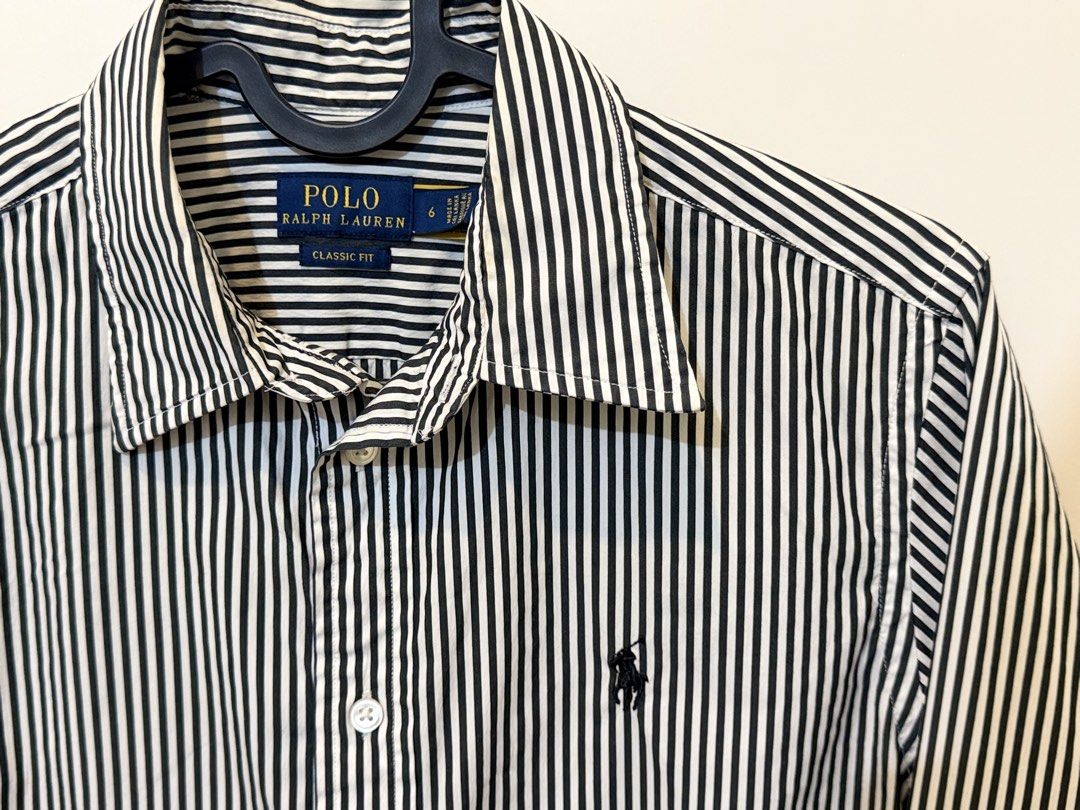 RL Top (Category: Shirts) located in Pasig City. Submitted by silent.finders.keepers (Listing ID 1463852679, Image 1). Description: -PRE-LOVED ORIGINAL Polo Ralph Lauren Women’s Black Striped Classic Fit Shirt -You may scan the QR to verify its authenticity -Bought in the US -Medyo too small for me now, given my current build -24 x 19 -Sobrang Ganda 🥹😍.