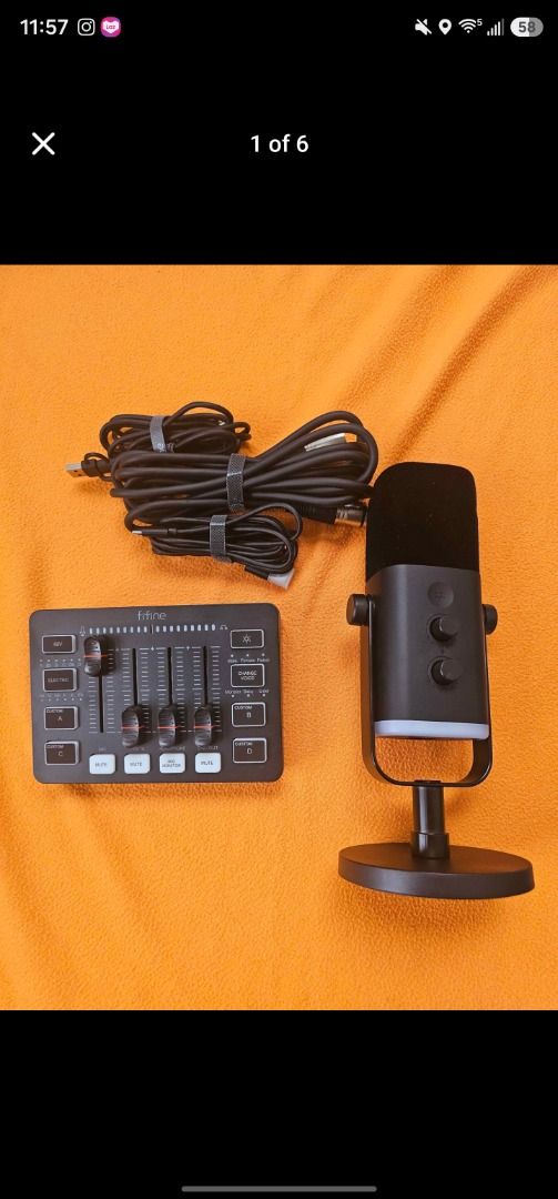 Fifine am8 and sc3 audio interface xlr (Category: Microphones) located in Muntinlupa City. Submitted by wsgb1227 (Listing ID 1463827243, Image 1). Description: Fifine am8 microphone with sc3 audio interface, never been use, rfs: decluttering, need funds.