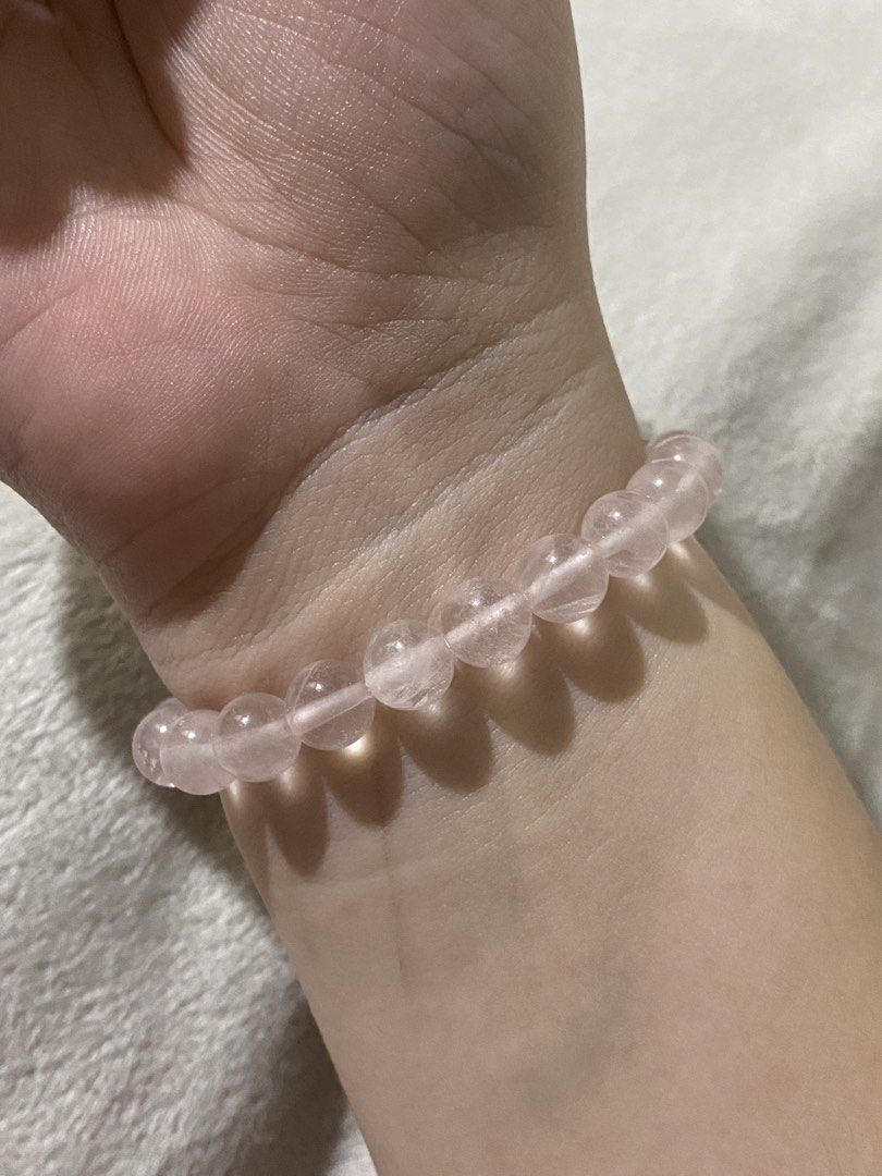Rose Quartz Beaded Bracelet 8mm (Category: Bracelets) located in Quezon City. Submitted by vchristineandrea (Listing ID 1463875619, Image 3). Description: 🌸 Rose Quartz — Love & self-love.
