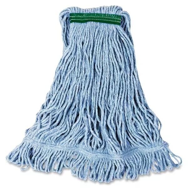 RUBBERMAID - Blue Super Stitch Blend Mop 1" Headband - MEDIUM (Category: Cleaning Tools & Supplies) located in Manila. Submitted by abot.ph.17846 (Listing ID 1463807196, Image 1). Description: Rubbermaid® Super-Stitch® mops are made from a balanced blend of cotton and synthetic yarns for absorbency and strength. Looped ends and yarn tailband mop for greater floor coverage. Made from recycled materials.