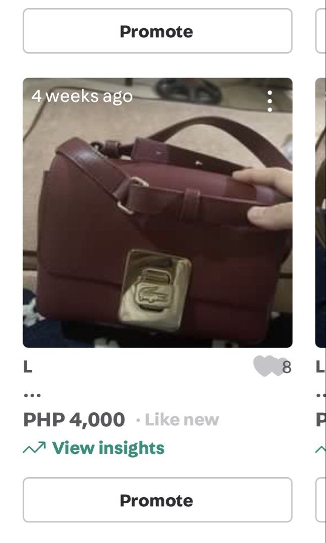 SALE Lacoste Bag Maroon (Category: Luxury Bags & Wallets) located in Quezon City. Submitted by rish40 (Listing ID 1463767277, Image 1). Description: - used once! sayang bagong bago pa walang gumagamit - Genuine maroon leather shoulder bag by Lacoste - Features a gold-tone buckle closure with iconic crocodile logo - Spacious beige interior - Adjustable strap for comfortable wear - Ideal for everyday style and practicality.