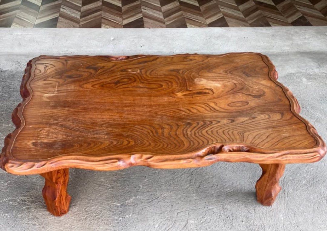 Rustic Solid Wood Low Center Table with Organic Edge (Category: Tables & Sets) located in Carmona. Submitted by myy_yy (Listing ID 1463803676, Image 2). Description: .