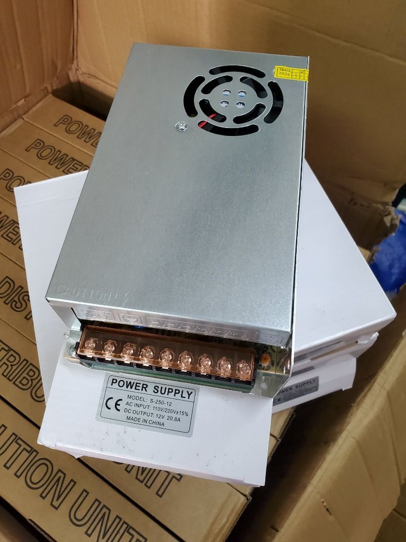 S-250-12 Power Supply 12V 20A (Category: Computer Parts) located in Manila. Submitted by itshoppe2019 (Listing ID 1463758993, Image 1). Description: - S-250-12 Power Supply - Output: 12V DC, 20A - Input: 110V / 220V AC - Ideal for electronic projects & replacements - Made in China - Inquire for questions.