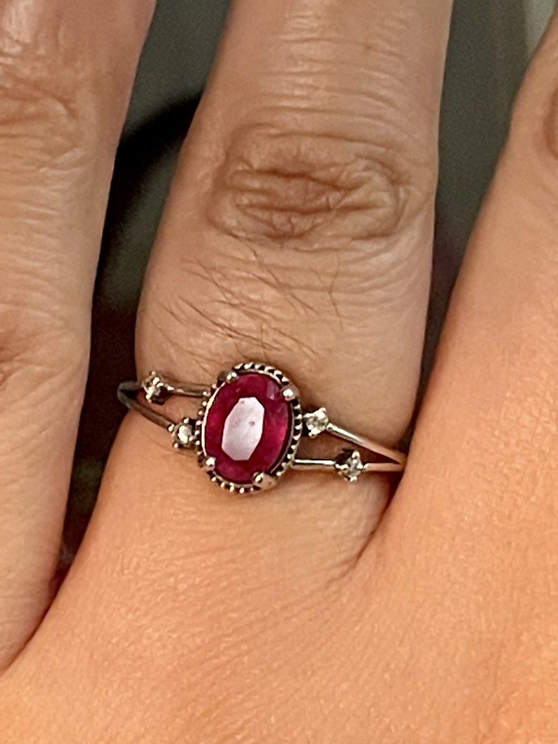 ✨S925 BURMA RUBY- High Quality Ruby Ring from Burma, w/ certificate of authenticity (Category: Rings) located in Las Pinas. Submitted by opalescent.crystals (Listing ID 1463765600, Image 2). Description: 💍S925- High Quality Ruby Ring from Burma, w/ certificate of authenticity 🏷️2.8k 🔮Brandnew 🔮Markings: S925 🔮natural color not treated 🔮size: adjustable MOP: bank/gcash MOD: lalamove/jnt ~~strictly no COD~~.