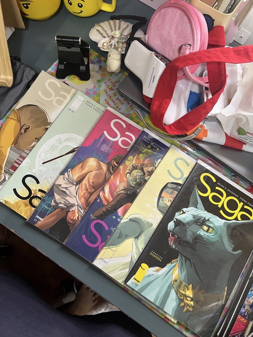 Saga Comic Books Single Issues 13-30 (Category: Comics & Manga) located in Paranaque City. Submitted by guevssss (Listing ID 1463820358, Image 2). Description: - Collection of Saga comic books available. - Includes issues #13-#30 - All comics are kept in protective sleeves. Old stock - please manage expectations. Brian K. Vaughan & Fiona Staples.