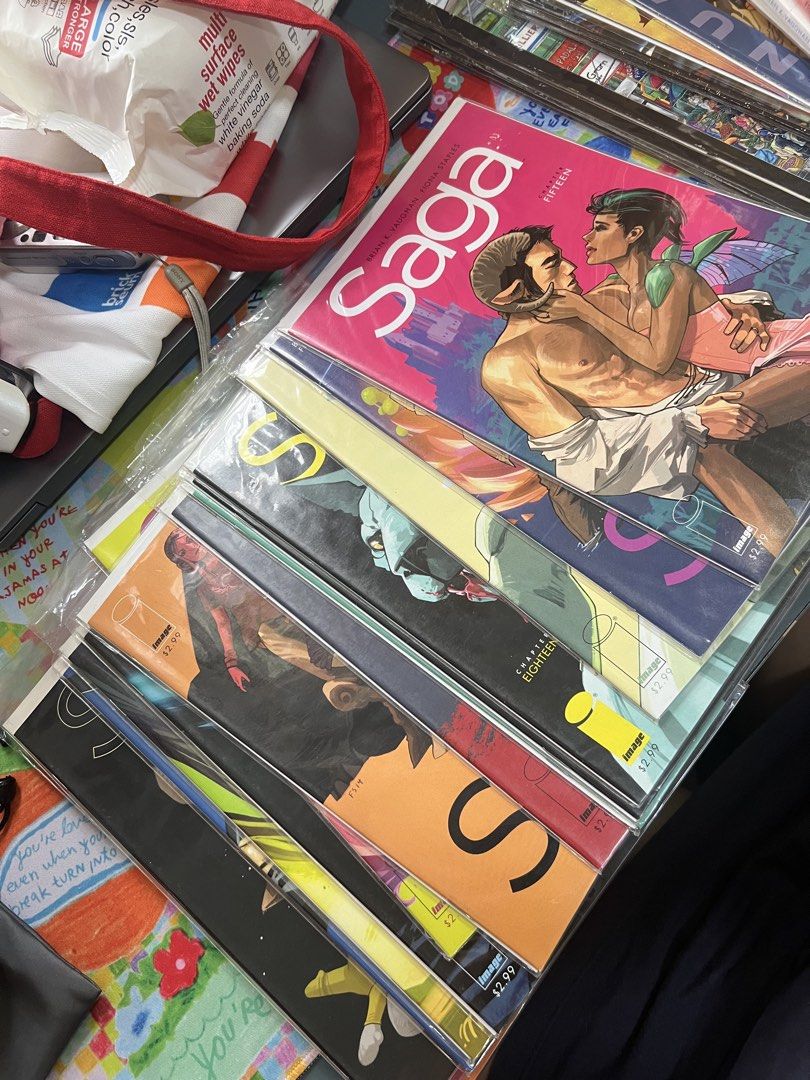 Saga Comic Books Single Issues 13-30 (Category: Comics & Manga) located in Paranaque City. Submitted by guevssss (Listing ID 1463820358, Image 1). Description: - Collection of Saga comic books available. - Includes issues #13-#30 - All comics are kept in protective sleeves. Old stock - please manage expectations. Brian K. Vaughan & Fiona Staples.