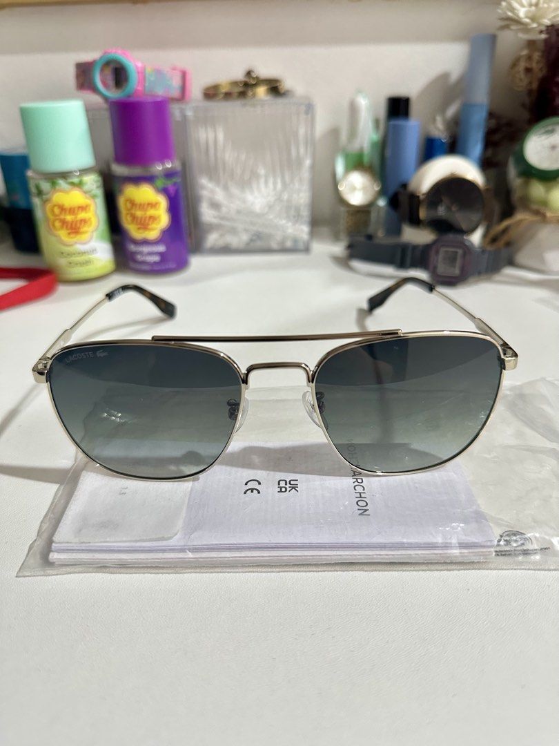 SALE ‼️ Lacoste Sunglasses (Category: Sunglasses & Eyewear) located in Quezon City. Submitted by nej_20 (Listing ID 1463799457, Image 1). Description: Original Sunglasses 💯 Brandnew 💯 Fixed Price ‼️ It comes in a ziplock bag with a leaflet included. What you see is what you get. 📍 Quezon City.