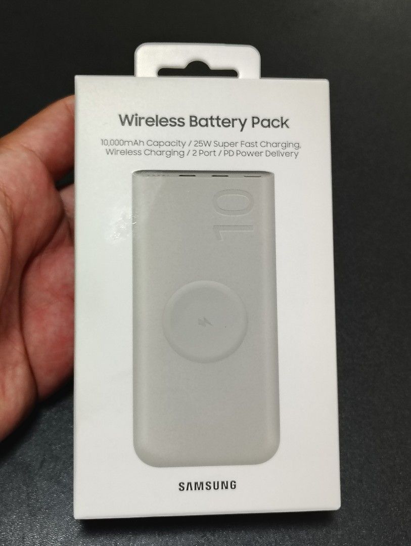 SAMSUNG 25W BATTERY PACK WIRELESS 10,000mah (Category: Batteries & Power Banks) located in Antipolo. Submitted by angelo2025 (Listing ID 1463927108, Image 1). Description: FOR SALE 1,500 SAMSUNG 25W BATTERY PACK WIRED AND WIRELESS TYPE BRANDNEW & SEALED PM ME FREE DELIVERY IN METROMANILA.