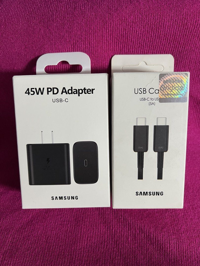 SAMSUNG 45W PD ADAPTER USB C TO C CABLE (Category: Chargers & Cables) located in Manila. Submitted by as_onlineshop11 (Listing ID 1463884151, Image 1). Description: .