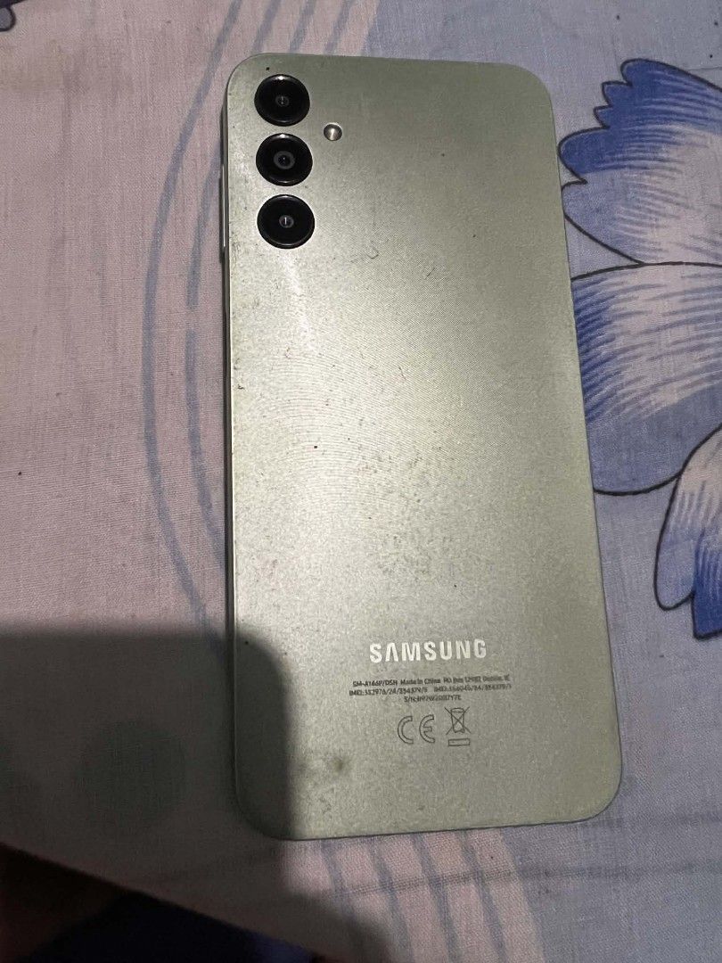 Samsung Galaxy A14 5G 128GB (Category: Samsung) located in Manila. Submitted by ikur06 (Listing ID 1463906519, Image 3). Description: smooth and perfectly working. Reason for selling: I have a new phone..