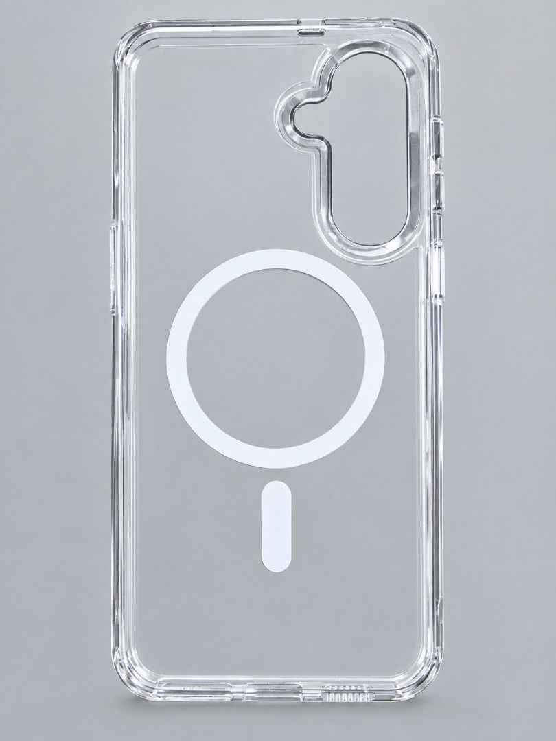 Samsung Galaxy S25 FE Magnetic Clear Case (Category: Cases & Sleeves) located in Manila. Submitted by bluecore07 (Listing ID 1463926281, Image 2). Description: ✨ Brand New / Excellent Condition • Clear transparent design – shows off your S25 FE while providing protection • Built-in magnetic ring for magnetic/MagSafe-compatible chargers and accessories • Raised edges for added screen and camera protection • Slim, lightweight, and comfortable to ho