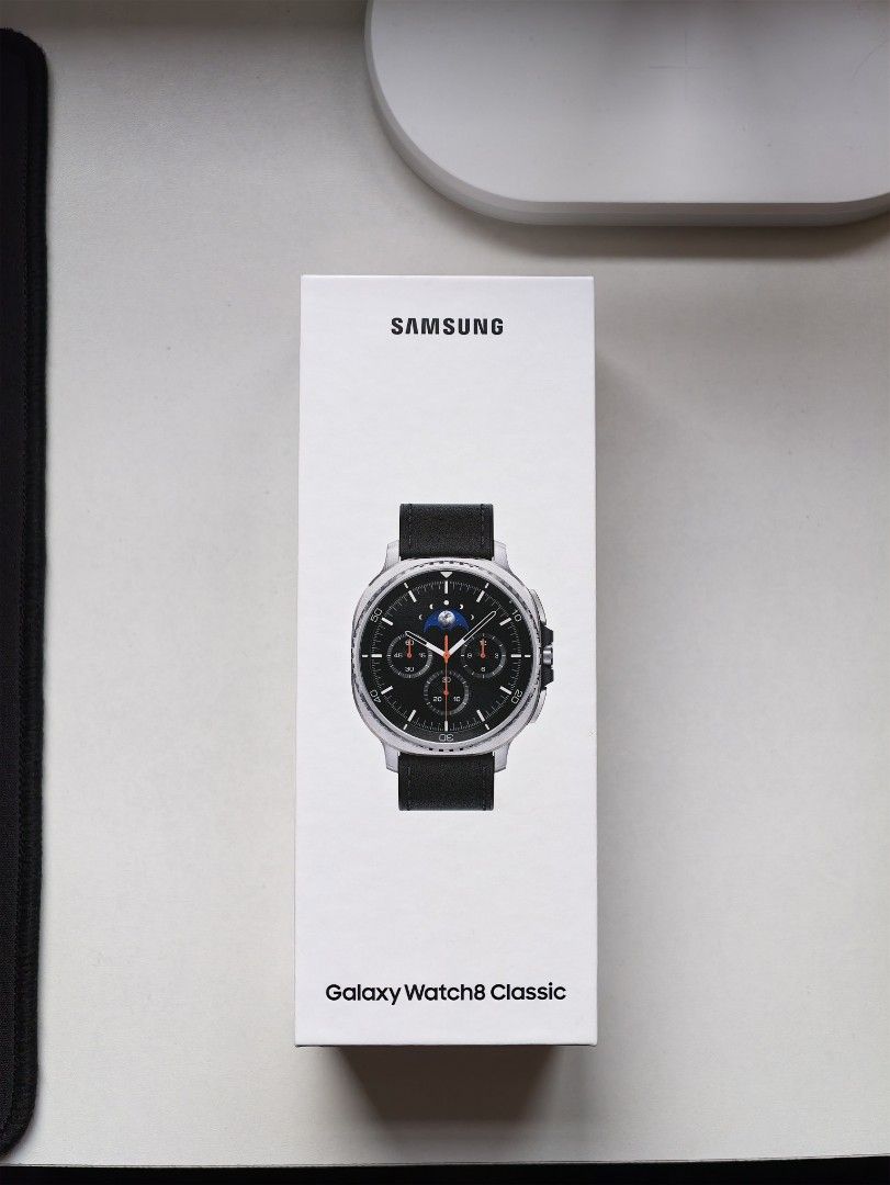 Samsung Galaxy Watch 8 Classic (Black) (Category: Wearables & Smart Watches) located in Quezon City. Submitted by drei06 (Listing ID 1463893708, Image 1). Description: Samsung Galaxy Watch 8 Classic (Black) NO swap (Sale: P16,000) Not activated/sealed from Samsung Ph Complete with receipt (copy only) RFS: Already using apple watch Meet up: Cubao, Robinsons Magnolia, Trinoma, BGC, MOA, etc..