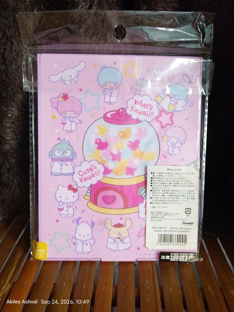 Sanrio Characters Kawaii Lab Mirror (Category: Mirrors) located in Baguio. Submitted by akileshomeprints (Listing ID 1463765221, Image 2). Description: from Japan surplus - Adorable Sanrio standing mirror - Features beloved characters like Kitty, Cinnamoroll, and My Melody - Stylish pink frame - Ideal for vanity or desk setup - Compact and portable for quick touch-ups anywhere - Brings a touch of kawaii to your daily routine.