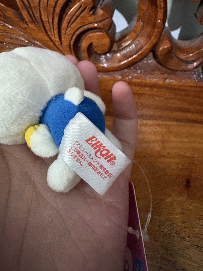 Sanrio Hello Kitty Plush Keychain Toy (Category: Plushies & Soft Toys) located in Quezon City. Submitted by rxyel (Listing ID 1463804925, Image 3). Description: - Adorable Kitty plush toy - Features a classic red bow and blue overalls - Includes a red string for easy hanging - Still has original tags attached - Small and portable size - Ideal for decorating bags, backpacks, or keys - A must-have for Kitty collectors and fans.