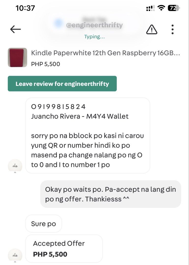 SCAMMER ALERT!! 🚨 (Kindle Paper white) (Category: Announcements) located in Manaoag. Submitted by didi1313114 (Listing ID 1463764033, Image 2). Description: POSTING THIS FOR AWARENESS!! ‼️ For those peeps who’s currently looking for kindle here, be careful transacting with this individual using this phone number!! (09199815824) Marami po silang account that seems credible — with reviews and sold items — but they are all the same SCAMMER!! Please