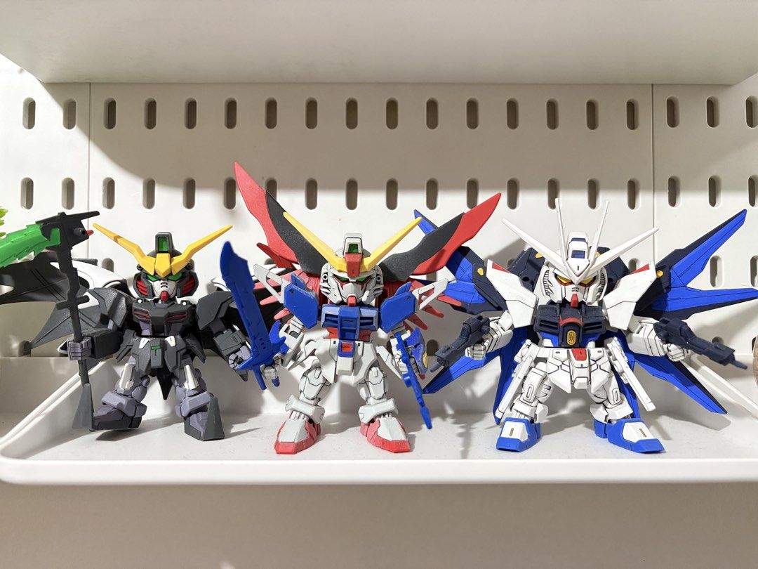 SD Gundam Model Kits - Various Mobile Suits (Category: Gundam & Model Kits) located in Cainta. Submitted by kgncollectibles (Listing ID 1463864365, Image 2). Description: Gundam SD EX set for sale 1500 for the set (each costs 450 SRP) MAGBASA: Set only All complete, but some have issues (pls see pics) Some are painted/top coated Some have frosting top coat (can be fixed with gloss top coat) All manuals included No boxes RFS: Declutter Cainta, Riz