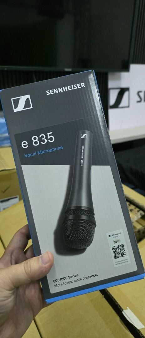 Sennheiser e 835 Wired Vocal Microphone (Category: Microphones) located in Pasig City. Submitted by minyey (Listing ID 1463805290, Image 1). Description: Selling Sennheiser e 835 Wired Microphone: Meet-up Mercedes Pasig / Greenfield Mandaluyong or Grab, Lalamove, etc by buyer Text me for faster transaction 09054142859 Stock: On hand Price: Negotiable Condition: Brand new Warranty: 1 year Package: Handheld Microphone x1 MZQ 800 Microphone Clip x1 